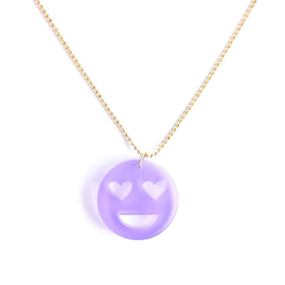 Recycled plastic Hearteyes purple necklace
