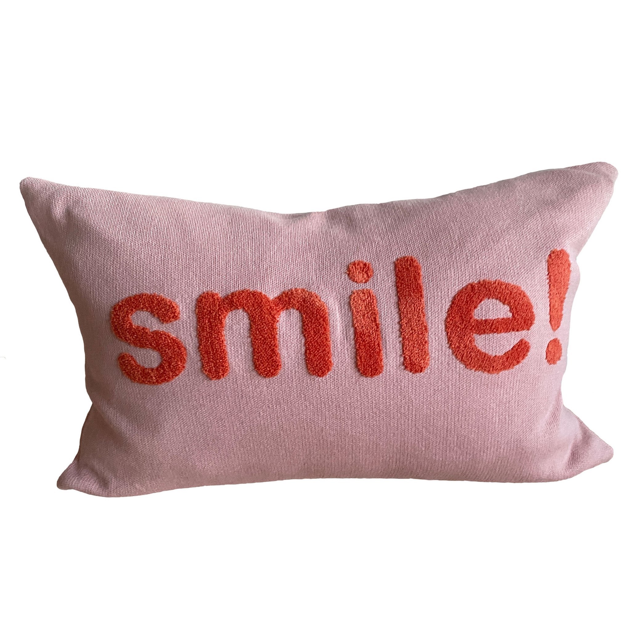 Smile Pillow pink