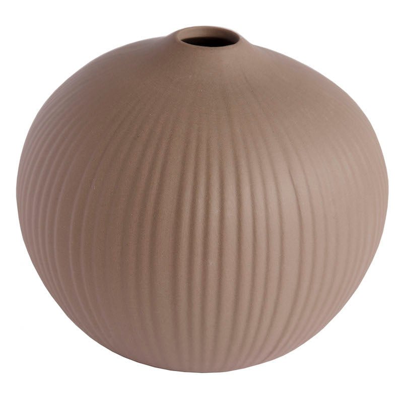 Vase Linde brown ceramic