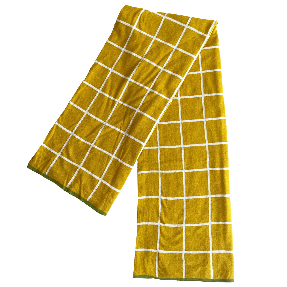 Todden blanket yellow, soft cotton knit