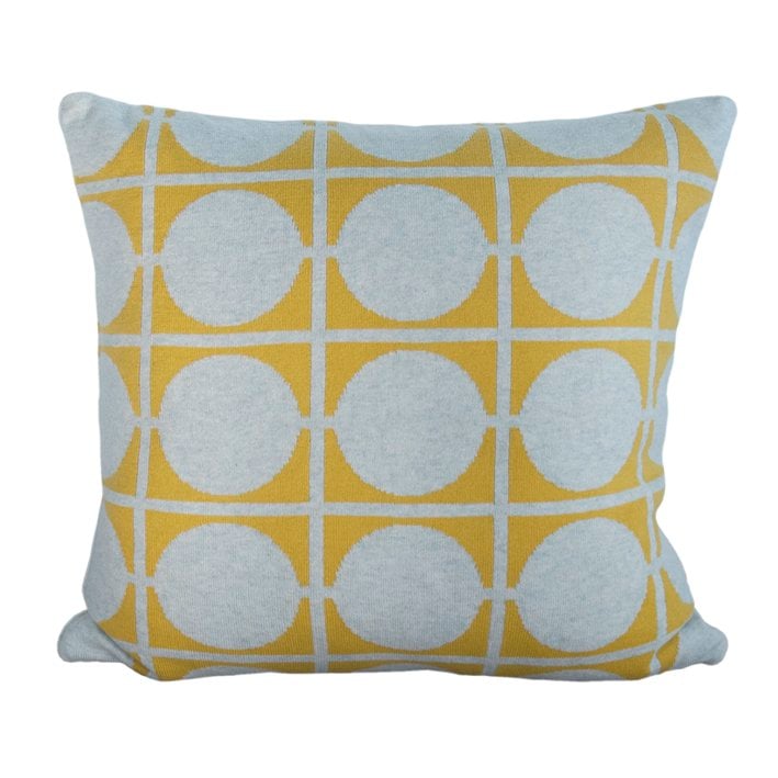 Don pillow-cover yellow, soft cotton knit