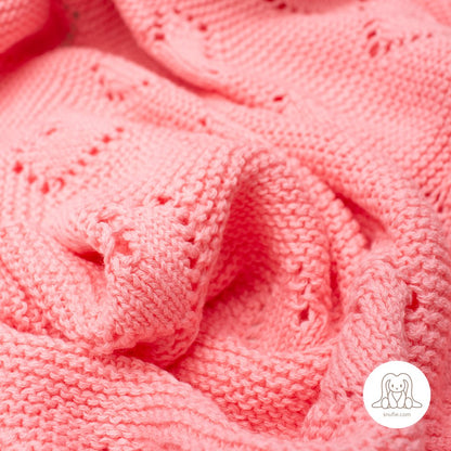 Baby Blanket | Knitted LOVE | Pink