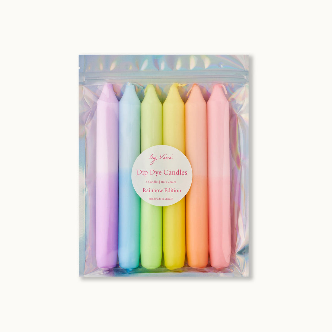 Dip Dye Candle Set: Rainbow Edition