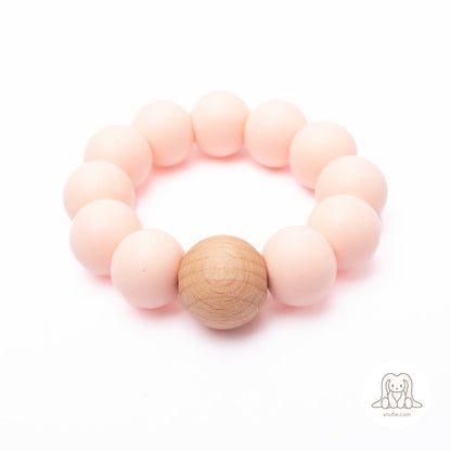 Baby Silicone Teether | BEADS Pale Pink