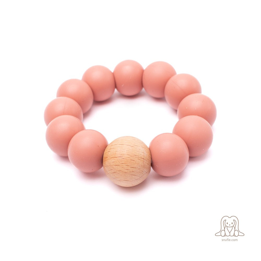 Baby Silicone Teether | BEADS Apricot