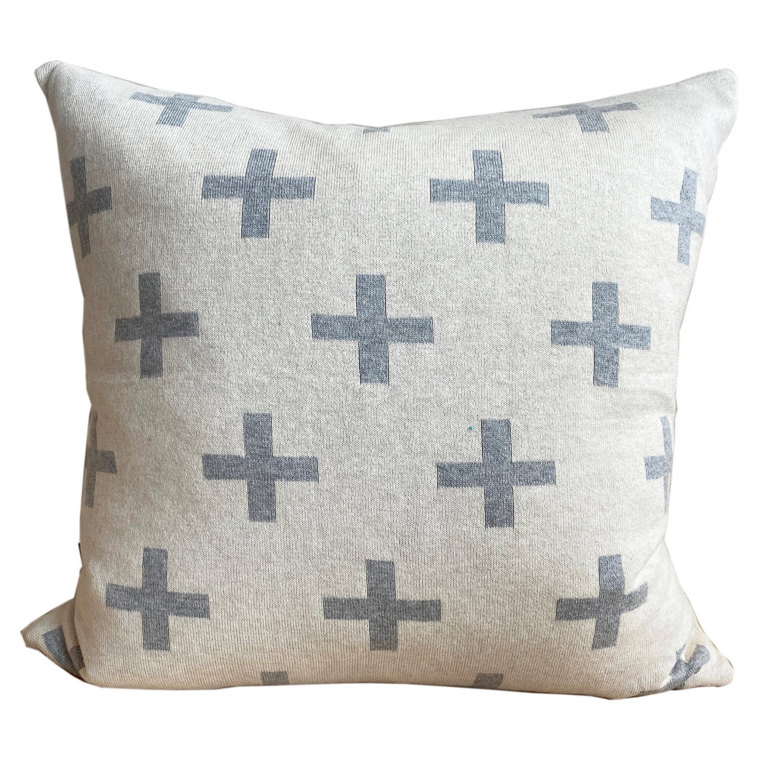 Ane pillow-cover grey, soft cotton knit