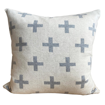 Ane pillow-cover grey, soft cotton knit