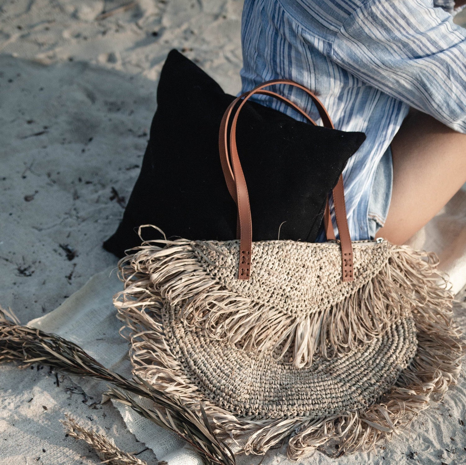 Raffia Shoulder Bag | Beach Bag SUMBAWA