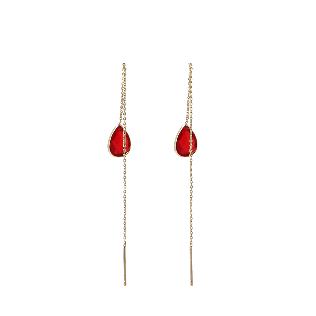 Ruby Gold Earrings