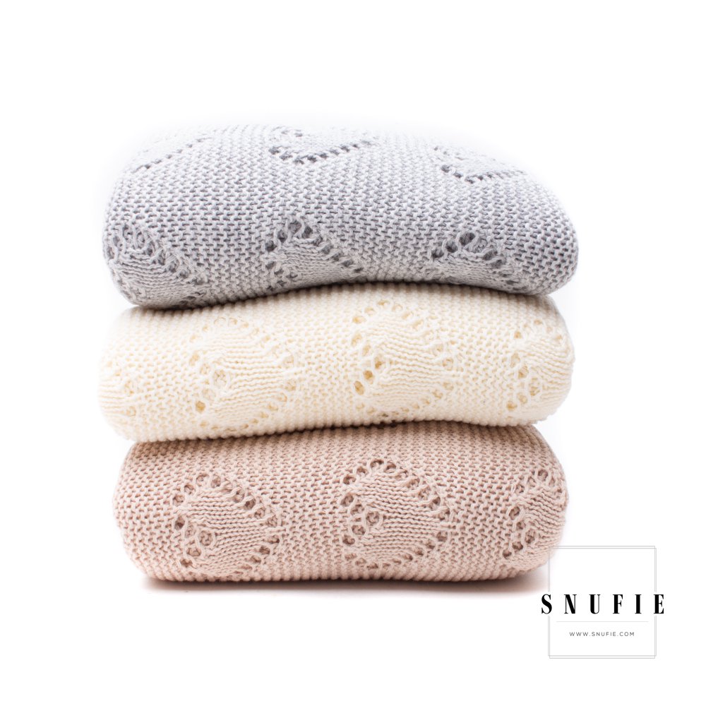 Baby Blanket | Knitted LOVE | Beige