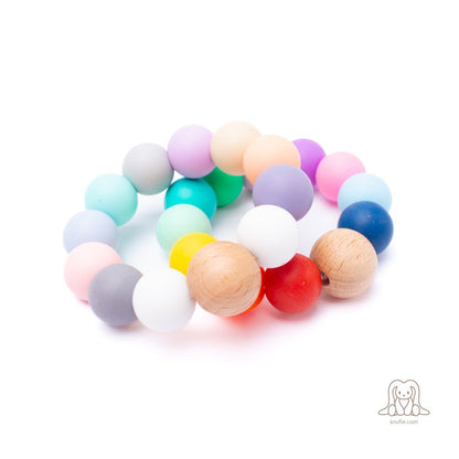 Baby Silicone Teether | BEADS Pastel Rainbow