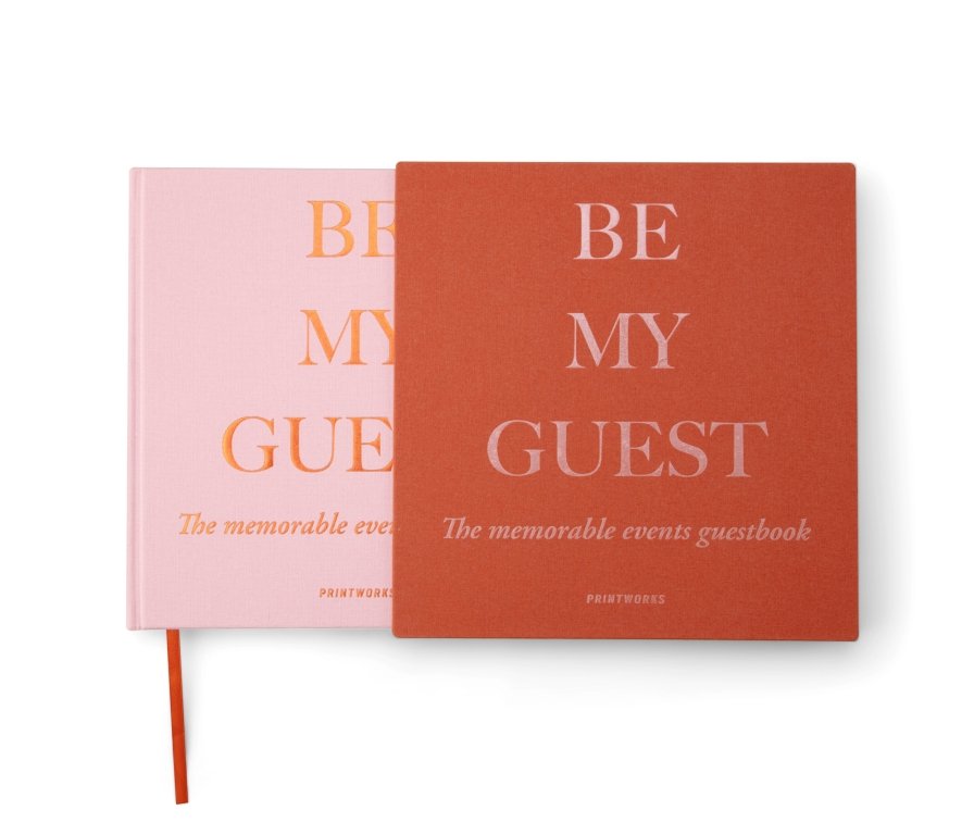 Printworks Guest Book - Rust/Pink