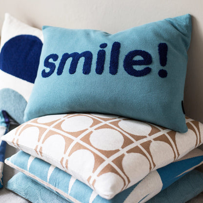 Smile Pillow Blue
