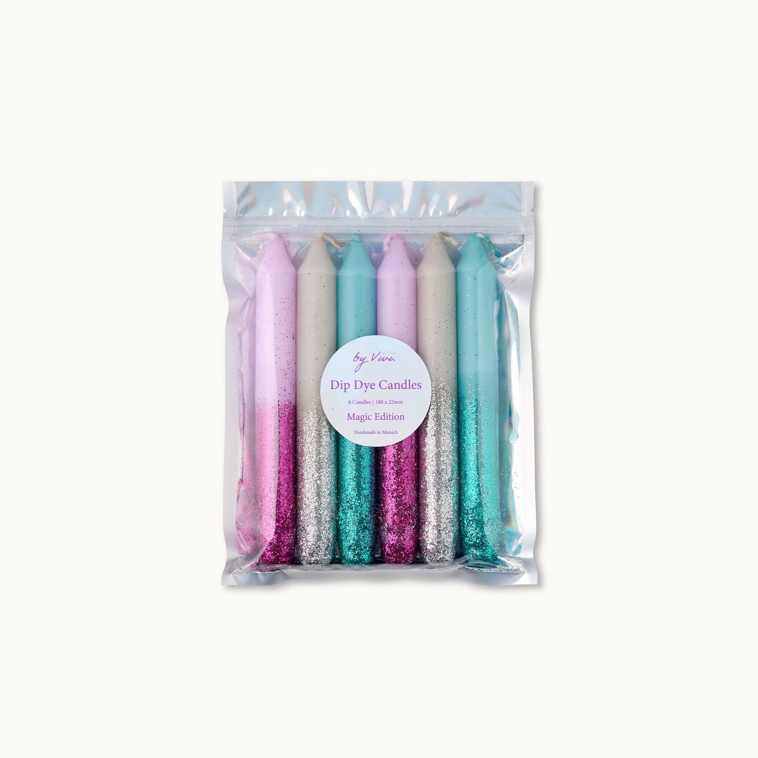 Dip Dye Candle Set: Glitter Magic Edition
