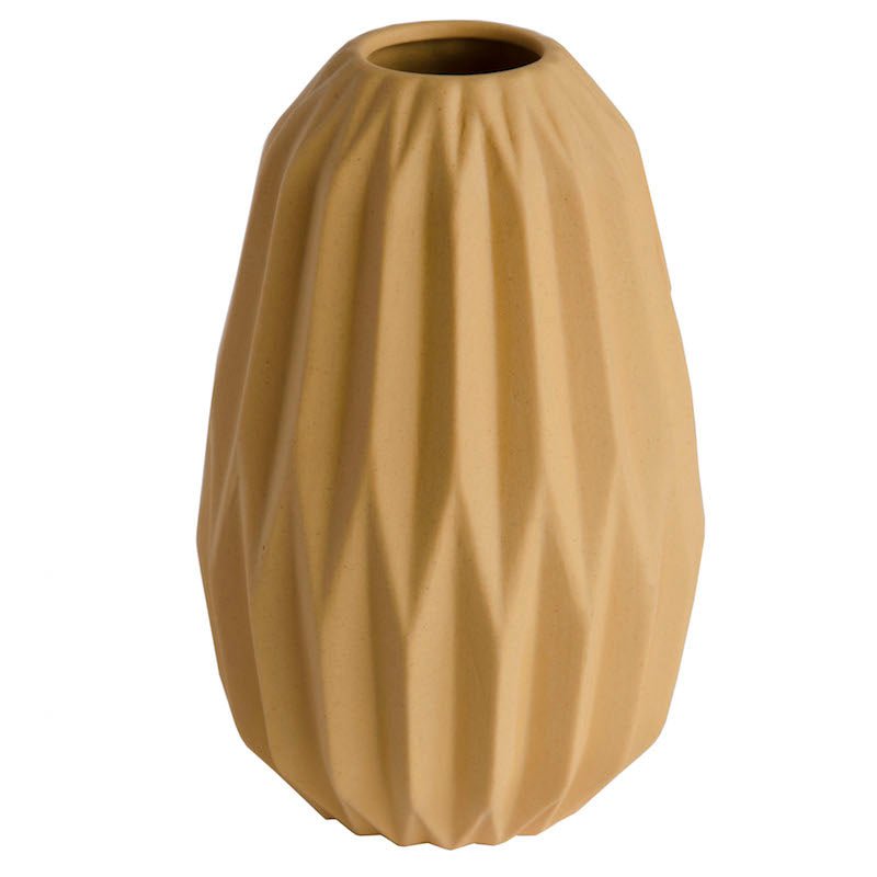 Vase Miro yellow ceramic